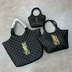 工場直送 高級【ラベル取り外し可能】DIY新作 ヤングツリー ヴィンテージ トートバッグ 大容量 ダイヤモンド柄