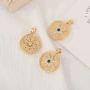 小众微镶复古风金色吊坠