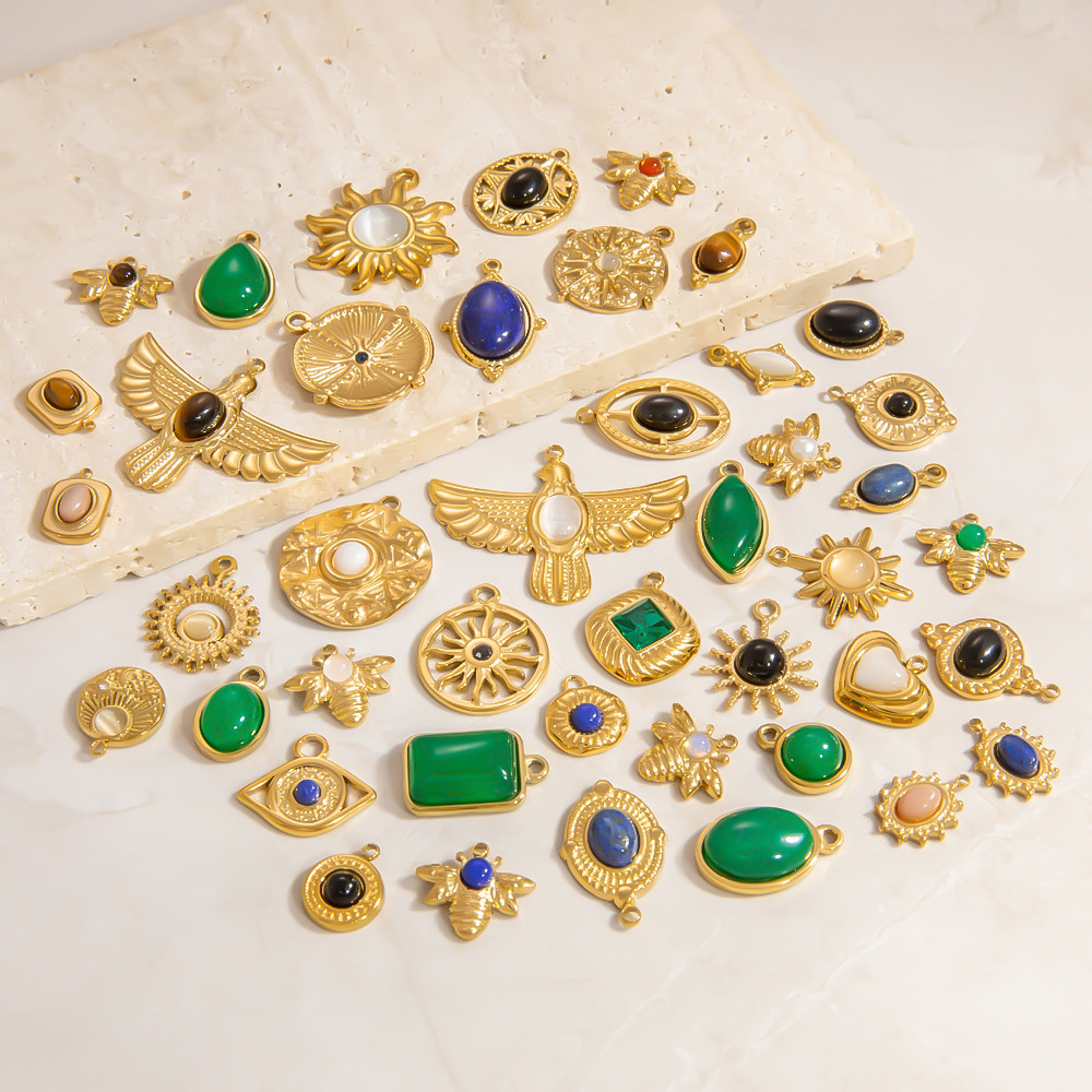 1 Pieza 13,41mm Acero Inoxidable 304 Joya Circón Geométrico Colgante display picture 2