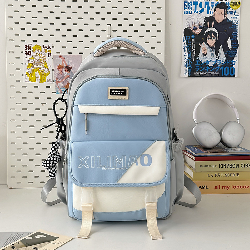 Mochila escolar de gran capacidad para estudiantes de secundaria