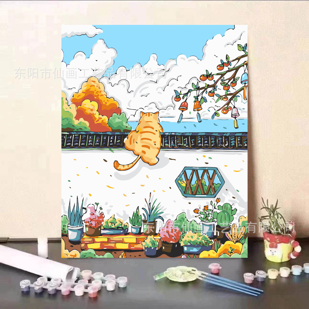 Crayón pequeño nuevo curar pintura al óleo digital dormitorio sala de estar decoración de escritorio de oficina para regalos amigos