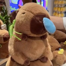 拉鼻涕款卡皮巴公仔水豚玩偶毛绒玩具抱枕水獭娃娃儿童生日礼物