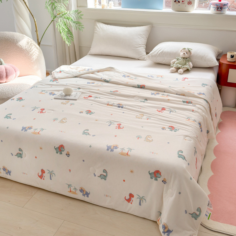 Xiaohongshu Blogger's Popular Summer A-Class Maternal and Infant-Grade Ice Silk Summer Quilt, Cool and Thin Silk Quilt, Air Conditioning Quilt