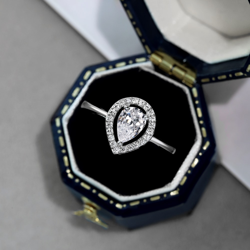 Plating Design Casual Simple Style Streetwear Water Droplets Sterling Silver Plating Zircon Women's Jewelry Set