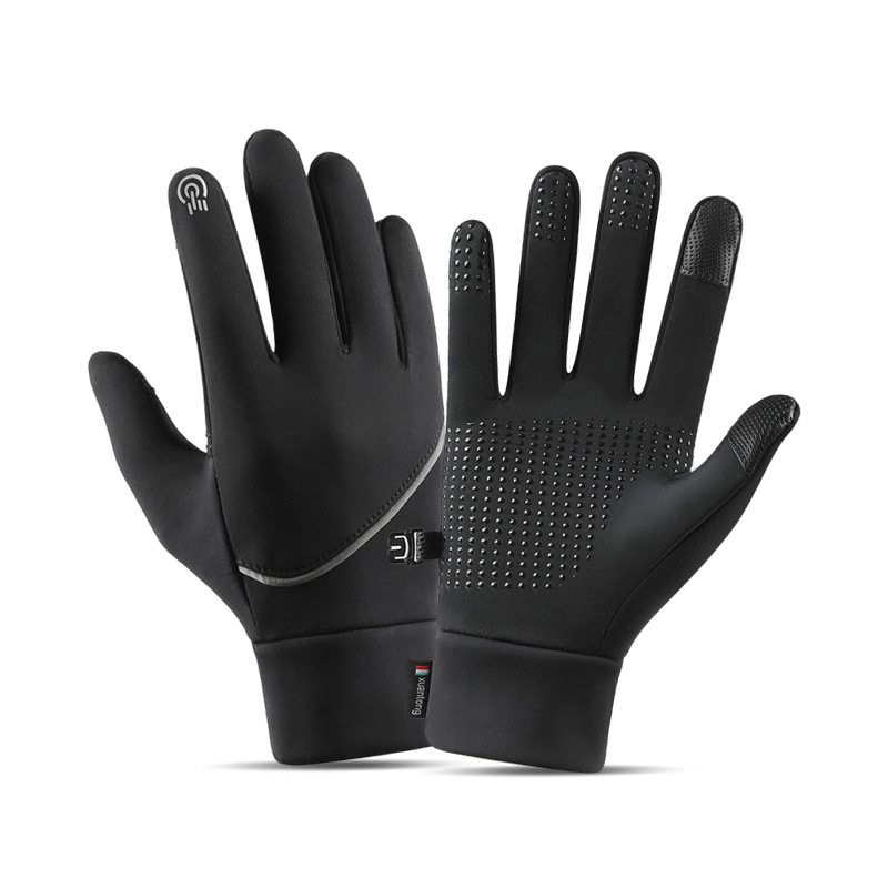 Guantes térmicos de invierno para hombres ciclismo pantalla táctil impermeable forrado de lana deportes al aire libre montañismo correr guantes mujeres antideslizante transfronteriza