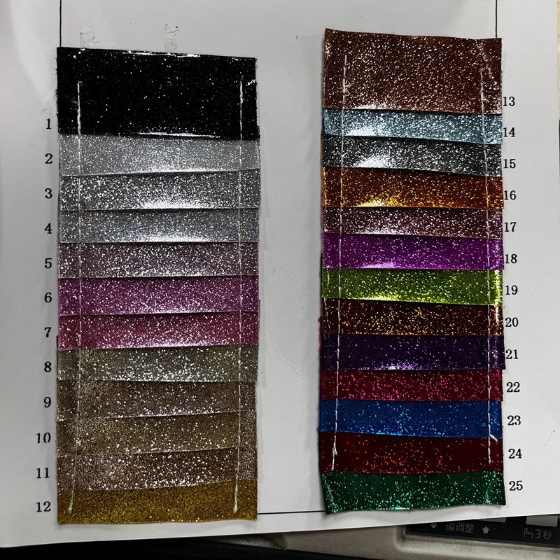 覆膜水晶格利特同底同色弹力底糖果色系箱包鞋材工艺品手机壳面料