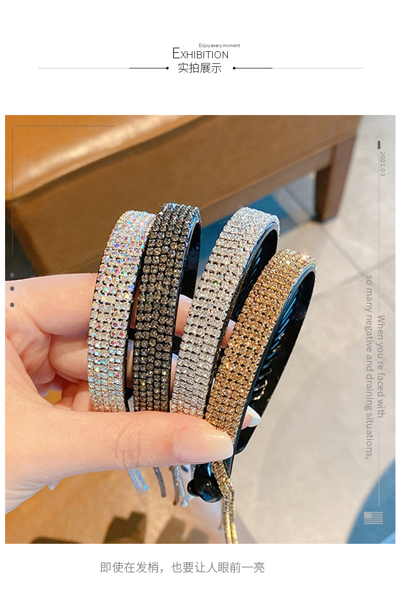 Diamond Design Twisting Chuck Full Diamond Fringed Headgear Trendy Korean Hair Curling Artifact