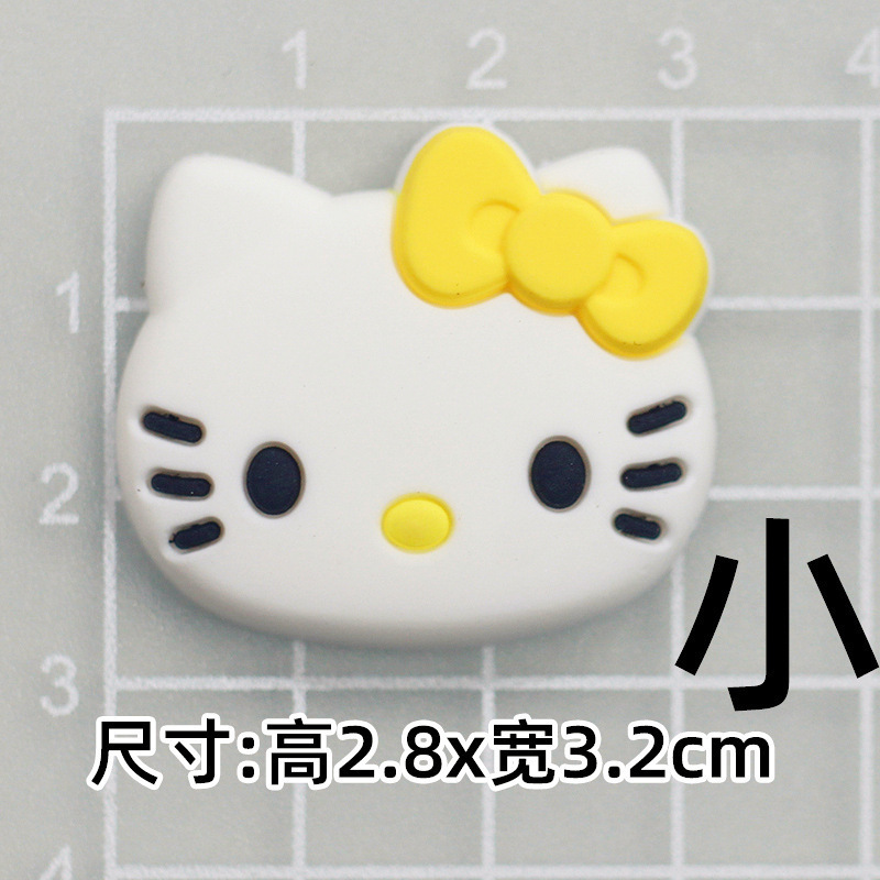 大小ケイティ KT 猫リボン DIY ソフトラバーアクセサリー立体ステッカースリッパ携帯電話ケース水カップ装飾ステッカー|undefined