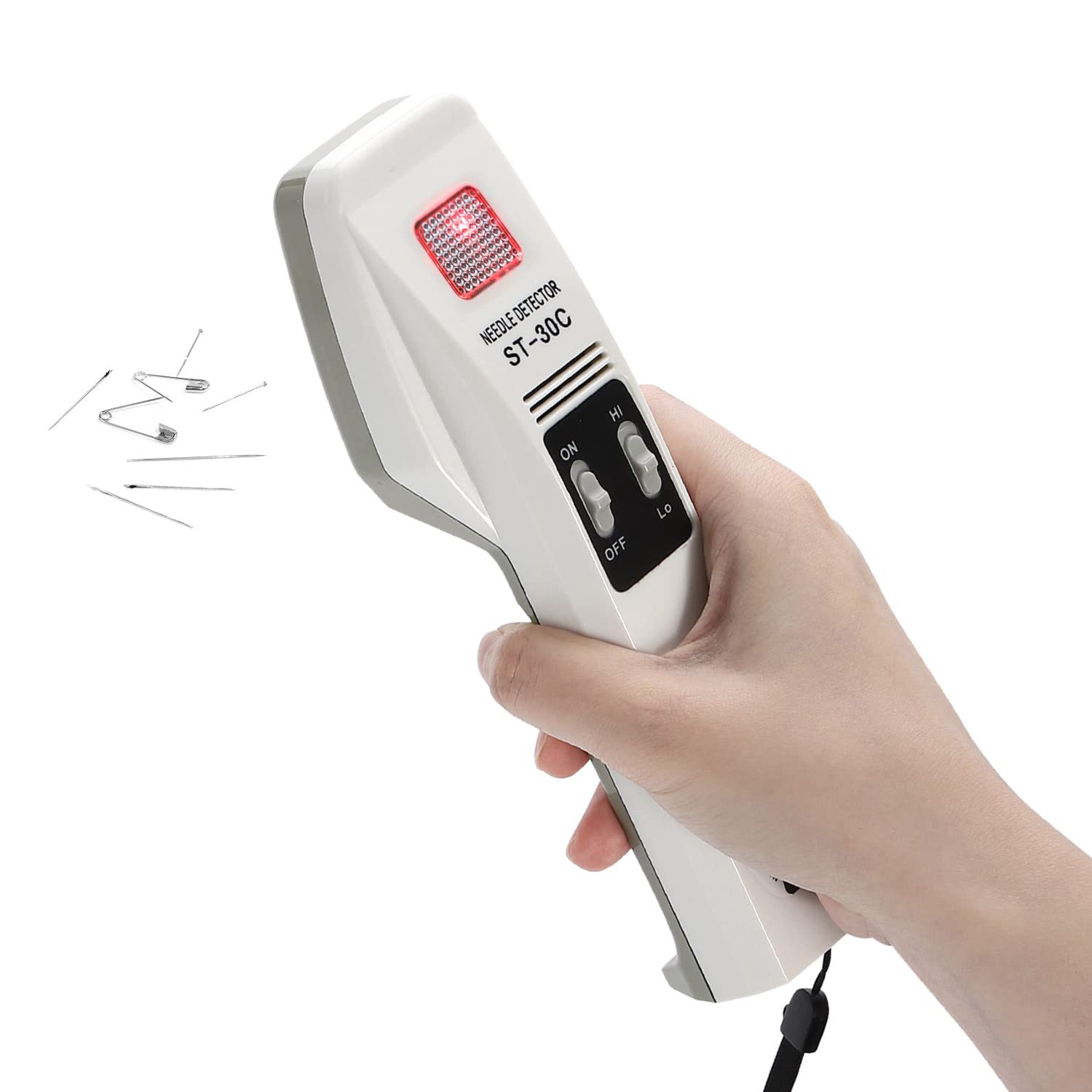 手持式检针机高精度验针机小型检针器服装断针探铁仪器金属探测器