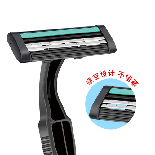 Two-layer safety razor blade manual hotel disposable razor with hollow design, easy to use, convenient for travel