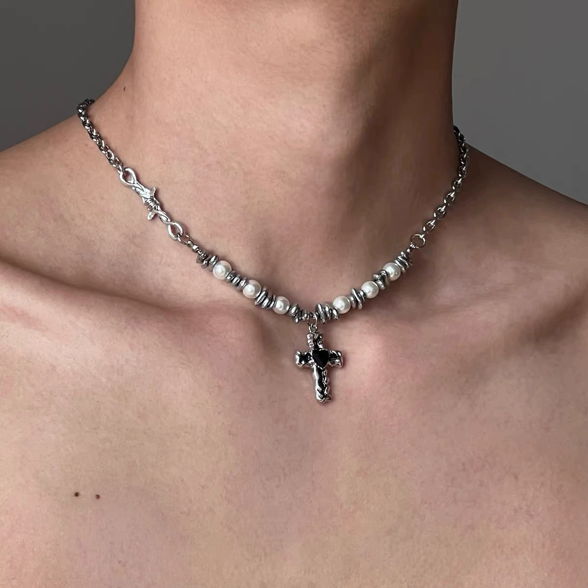 Universal necklace pearl, small design chain for key bag  for men and women hip-hop style