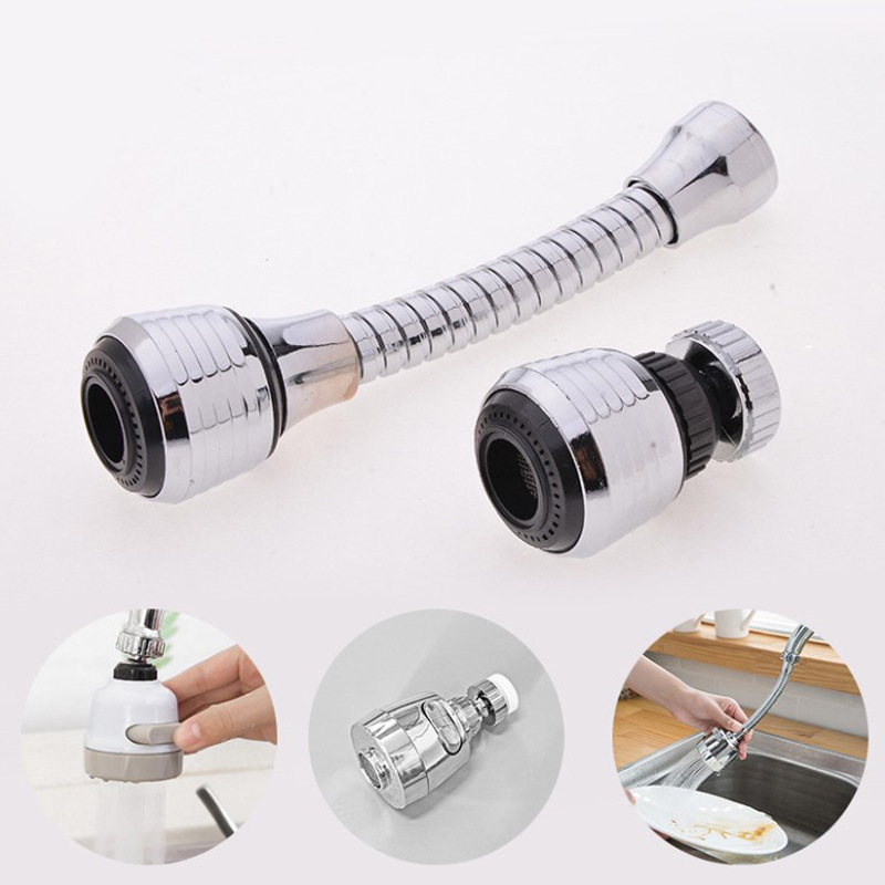 Kitchen faucet stainless steel shower head Water Saver extension extender rotating second gear switching water bubbler