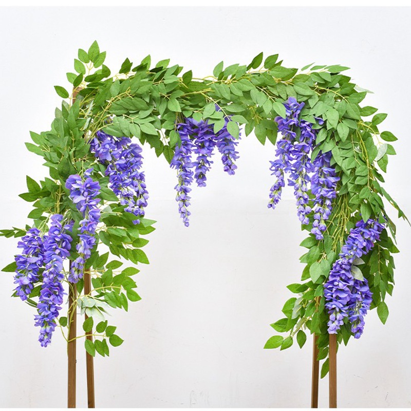仿真加密紫藤花假花藤條裝飾花塑料吊頂花串藤蔓管道遮擋纏繞吊花