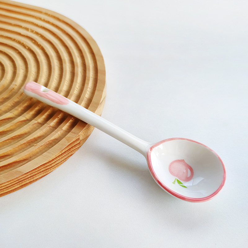 Cucharas de cerámica al por mayor cucharas de alto valor facial cucharas de sopa de mango largo cucharas cucharas dulces cucharas caseras