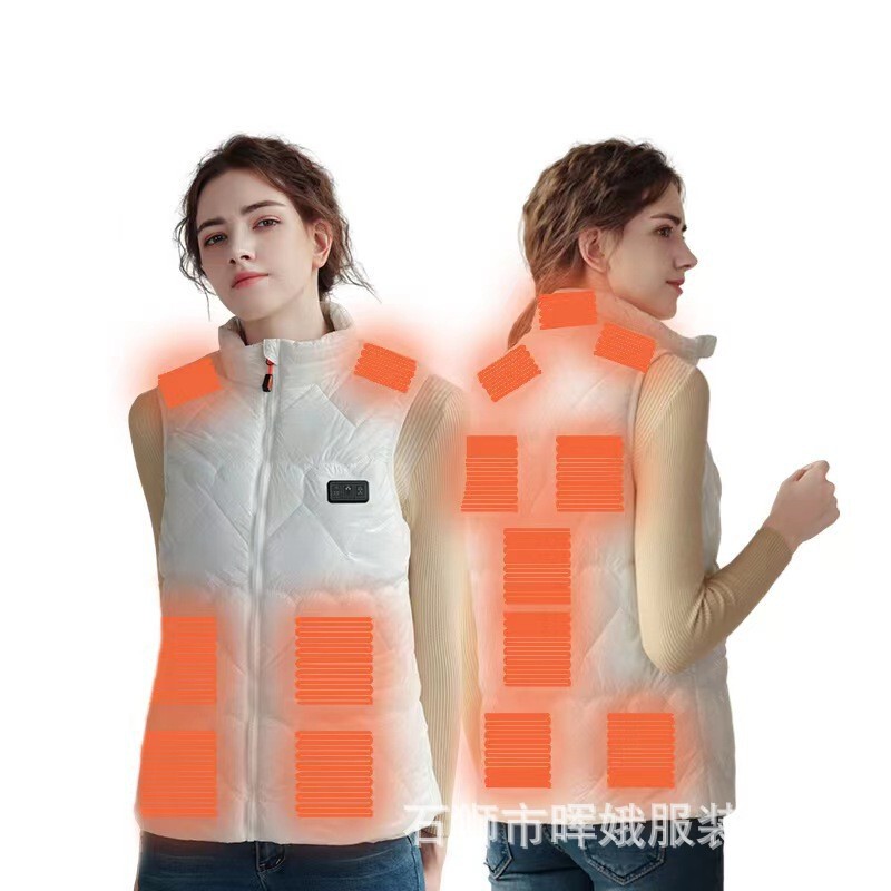 Cross-border intelligent heating vest new warm heating vest winter outdoor electric cotton horse clip lovers heating suit Cross-border intelligent heating vest new warm heating vest winter outdoor electric cotton horse clip lovers heating suit