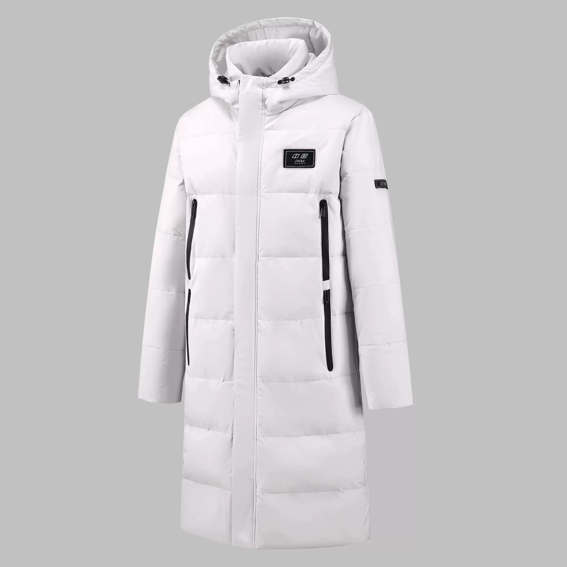 长款冬季防寒服中长款男士加厚保暖外套户外运动防风抗寒连帽上衣