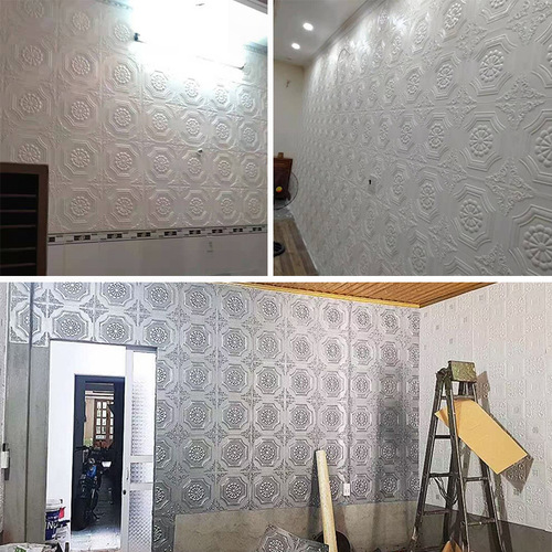 Waterproof and moisture-proof 3D three-dimensional self-adhesive wall sticker wallpaper living room bedroom TV background wall decoration sticker foam wallpaper