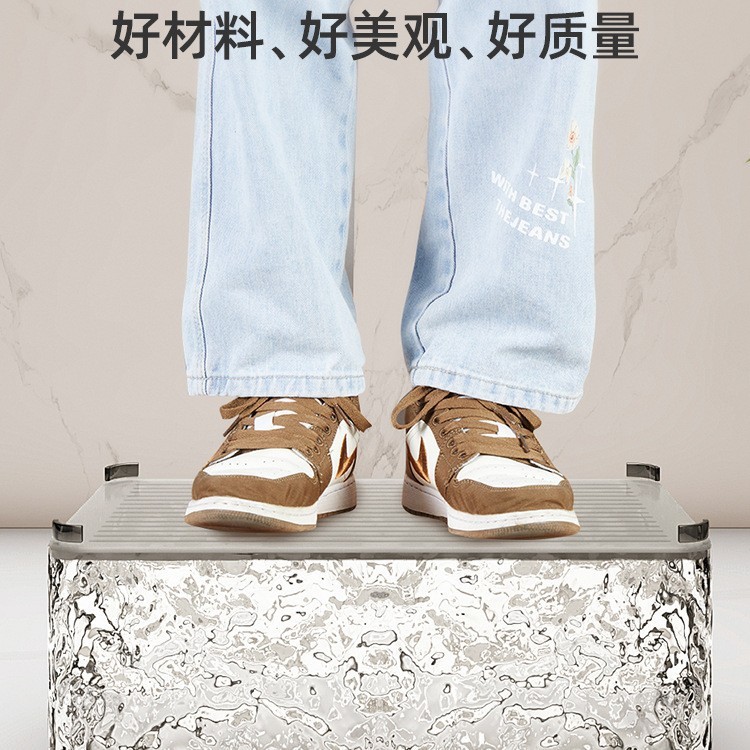 宝轩化妆品收纳盒洗漱台杂物透明收纳筐洗漱护肤用品整理置物架|undefined