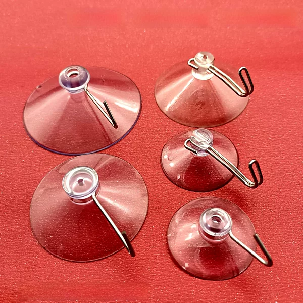 Cross-border hot sale seamless suction cup hook transparent glue hook vacuum suction cup metal iron hook for reuse