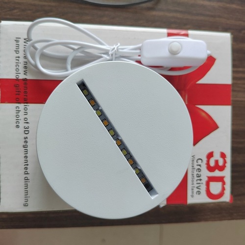 Factory direct sales 3D night light base USB single color three color base LED table lamp acrylic bedroom bedside lamp holder