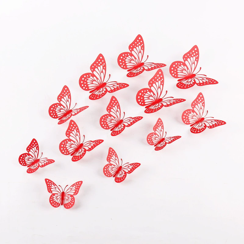 Полуж Butterfly 3D полый имитационный металлический бабочек настенный декор для дома гостиной трехмерная бабочка декоративная наклейка