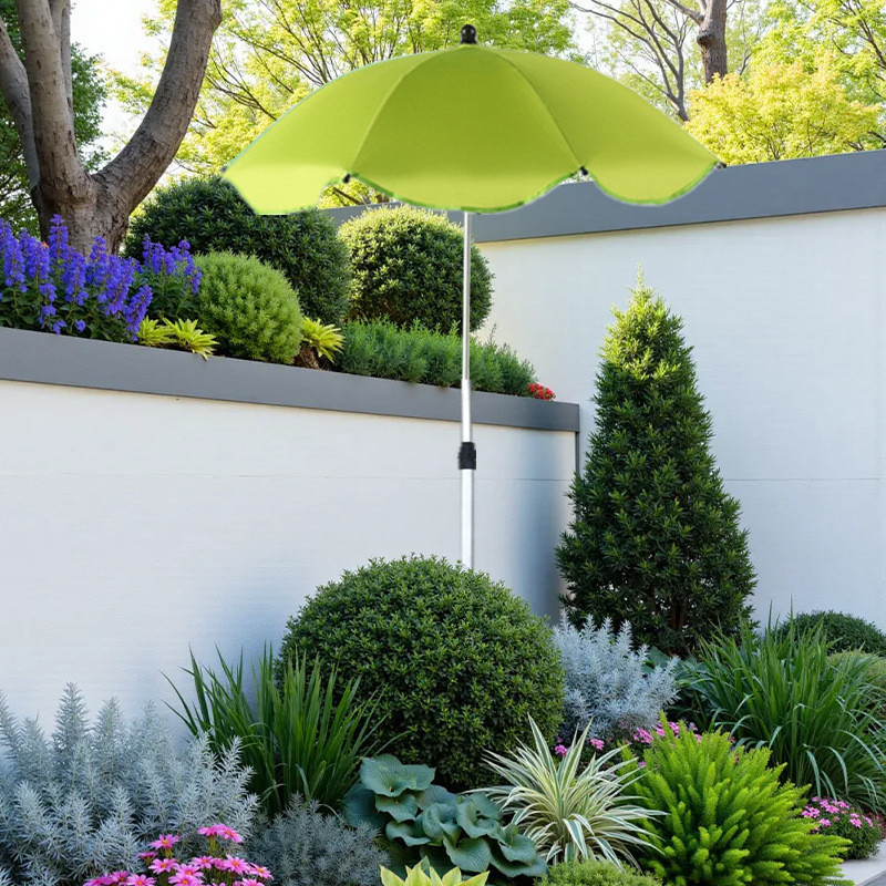 Plant Sunshade Flower Potted Sunscreen Silver Rubber Insulation Outdoor Aluminum Alloy Telescopic Small Fishing Umbrella