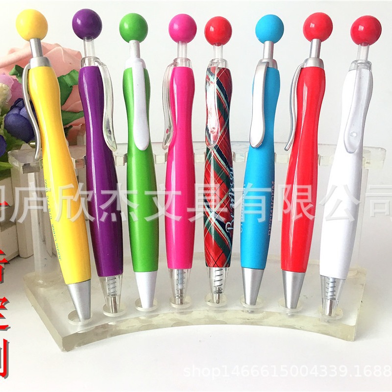 供应球形按头圆珠笔创意圆球塑胶笔广告按压式小葫芦笔礼品球形笔