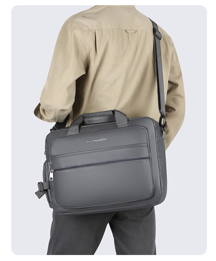 The new 2024 minimalist and sophisticated briefcase men's large-capacity casual sports single-shoulder bag is water-resistant for cross-border use undefined