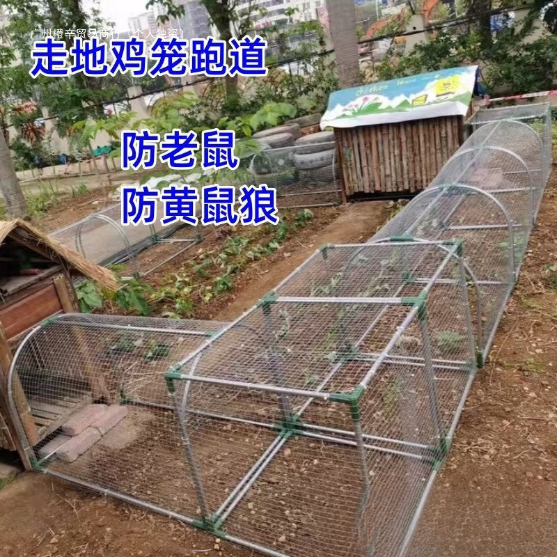 走地铁网鸡笼跑道养鸡隧道笼子农场户外溜达鸡笼子庭院农家用散养