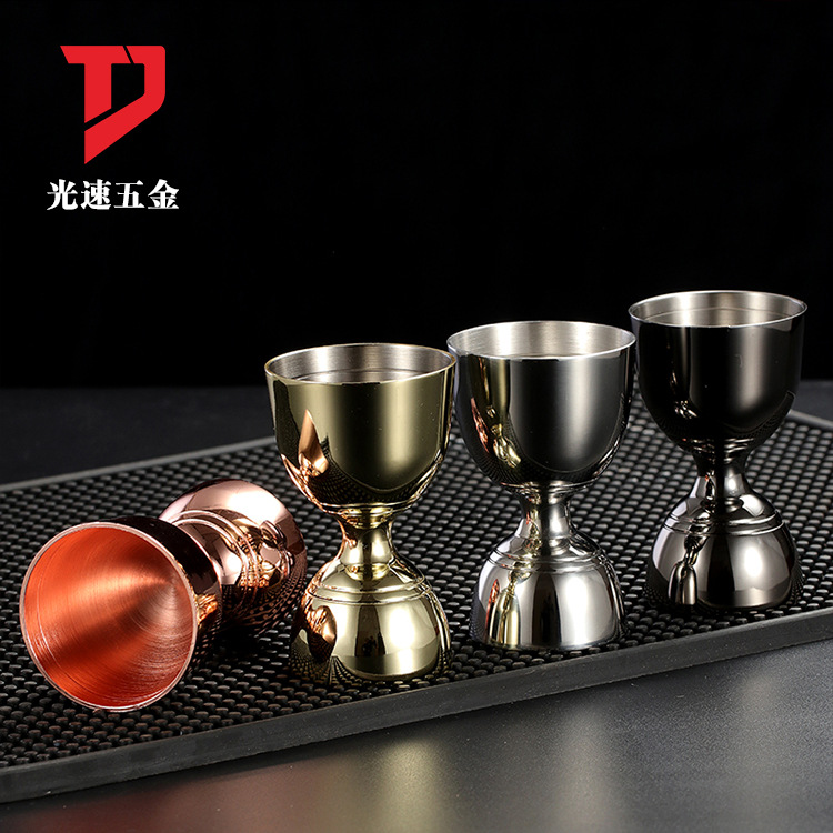 Copa Angsi de dos cabezas Máquina de medición de vino indio de acero inoxidable 30/60ml Copa de onzas con barman de escala Fabricante