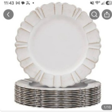 Plato Base Decorativo de Plástico con Diseño de Concha para Bodas y Banquetes image 42