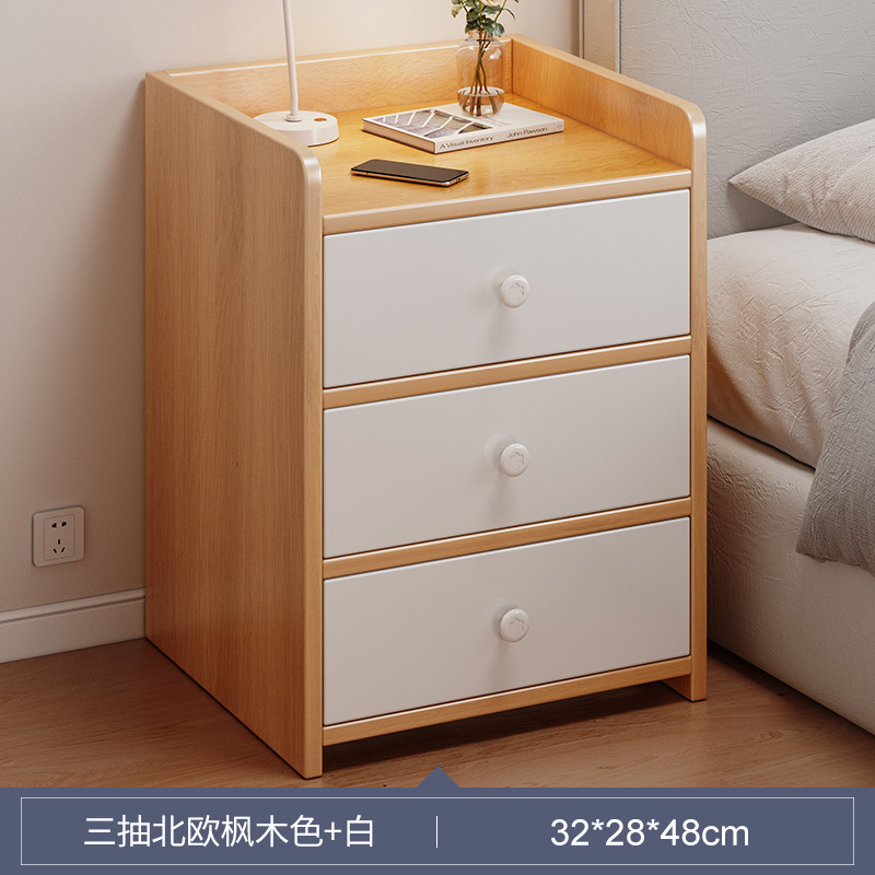 Mini meseta de cabezal de cama dormitorio doméstico 2025 estante de almacenamiento de alquiler pequeño gabinete de cabezal de cama simple