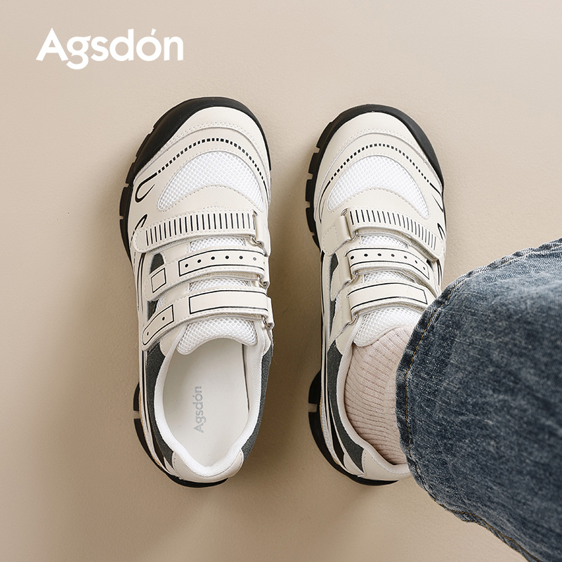 Zapatos de entrenamiento alemán de fondo grueso para mujeres 2025 nuevos zapatos de carreras de velcro de invierno de otoño zapatos de ballet casuales