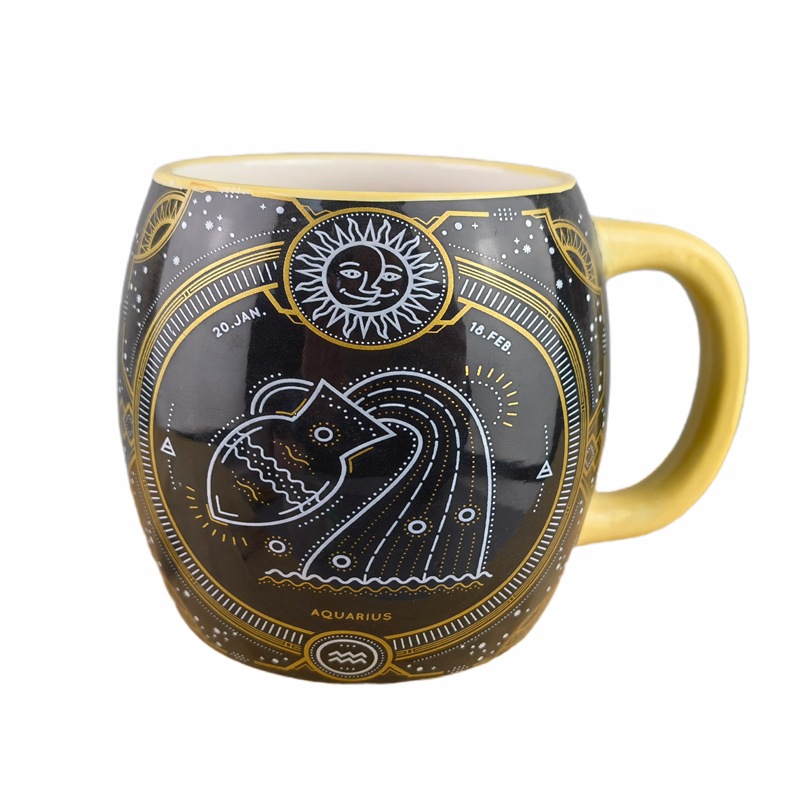 Taza de cerámica del vientre grande doce constelación de los niños taza de moda Taza hombres y mujeres pareja taza de café