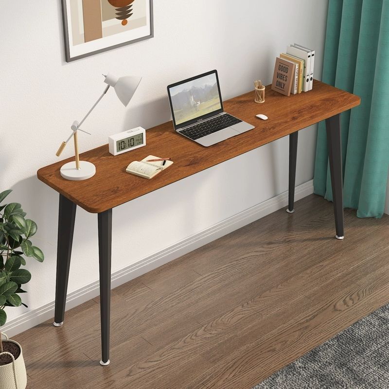 Long Narrow Table Against the Wall, Rectangular Office Desk, Double Desk, Home Computer Desk, Solid Wood Desk, Workbench