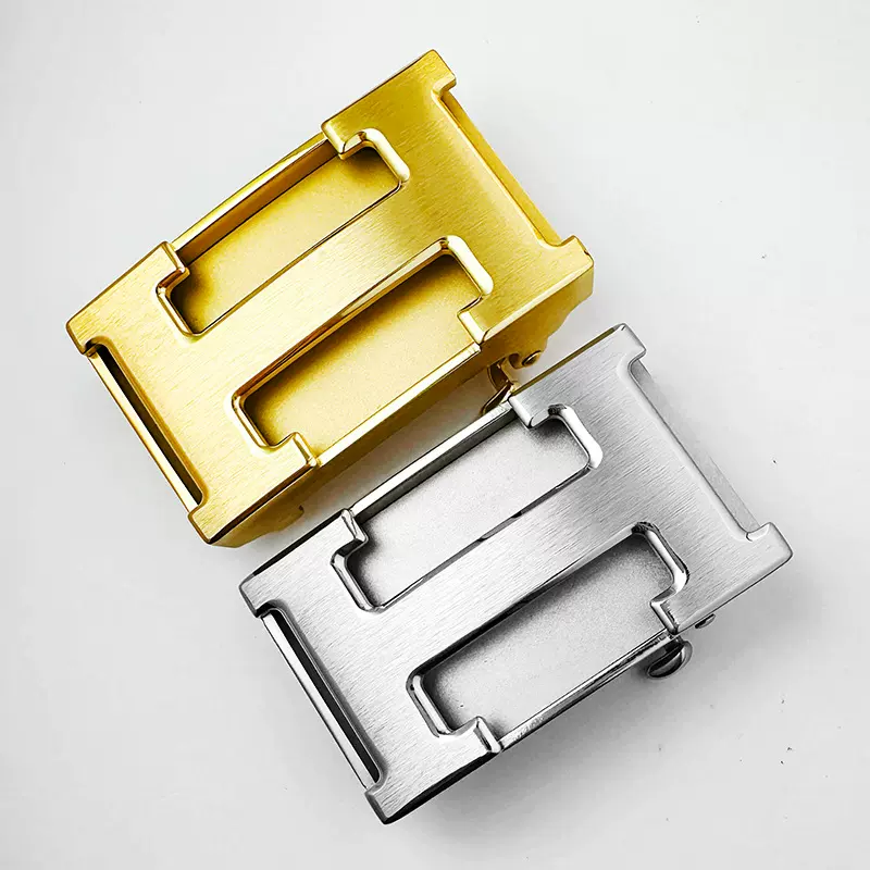 3.5不锈钢自动扣男士内穿字母皮带扣高级感不掉色裤腰带扣源头工