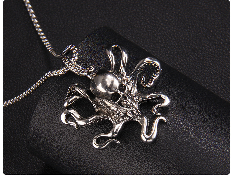 Fashion Octopus Stainless Steel Plating Pendant Necklace 1 Piece