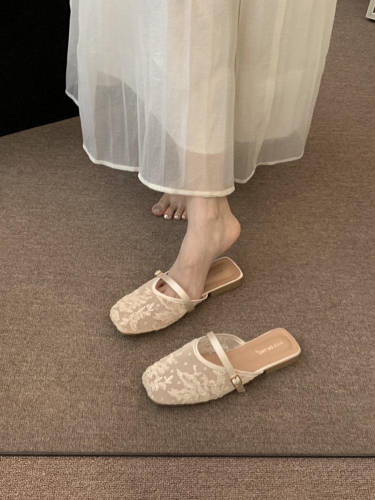 French-style Closed-toe Mules For Women, Summer Outdoor Wear, 2026 New Model, Bohemian Vacation Sty,_vogvips.com