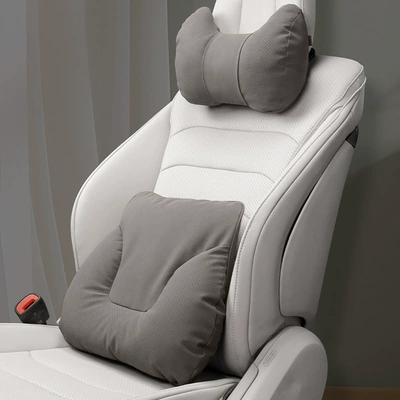 Headrest: Protector Car Seat Cushion Set - horn-model-meteorite-headrest-lumbar-support-one-each