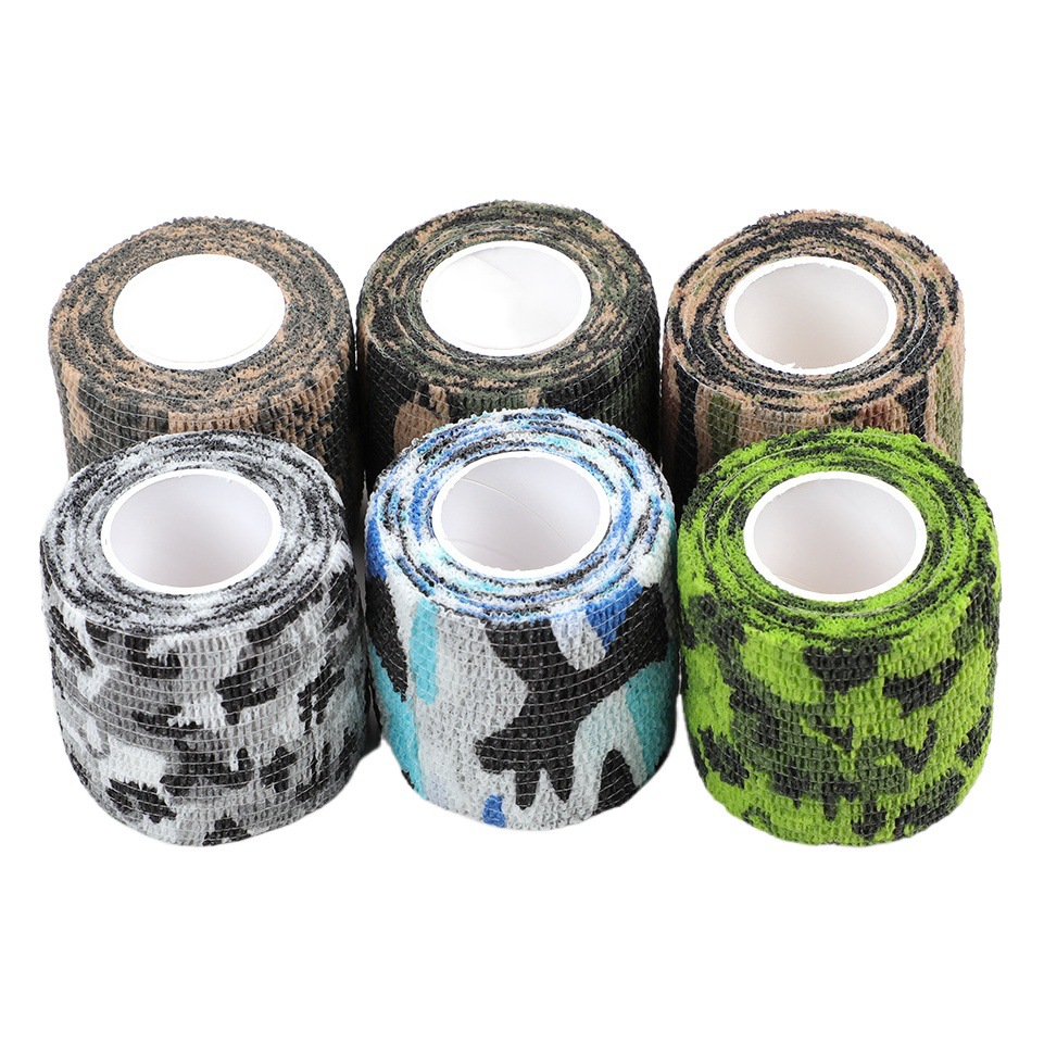 Bordado dragón tatuaje desechable autoadhesivo mango elástico vendaje camuflaje a prueba de golpes antideslizante tatuaje manejar estiramiento equipo de tatuaje