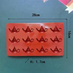 12連茶壺53巧克力餅乾模蛋糕模具雪糕糖果硅膠模具