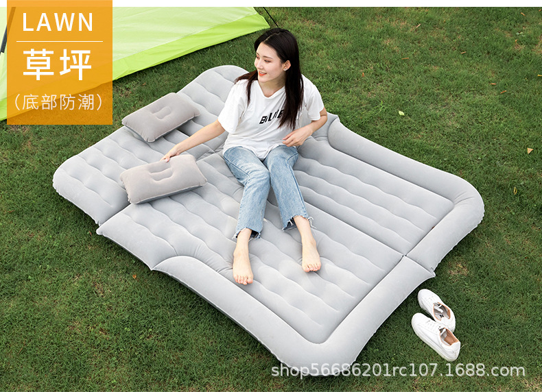 Suv Car Trunk Inflatable Mattress Air Bed In-Car Sleeping Gadget Travel Bed Rear Seat Sleeping Pad