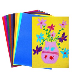 8K4開16K彩砂紙 彩色砂畫紙兒童創意美術塗鴉油畫棒蠟筆繪畫紙