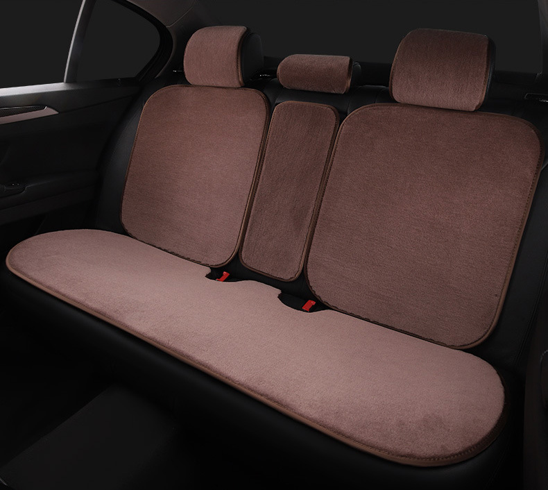 2024 Pure Wool Car Cushion Winter Short Plush Warm Non-Slip Cashmere Plush Cushion Car Cushion Universal Cushion Chair Cover