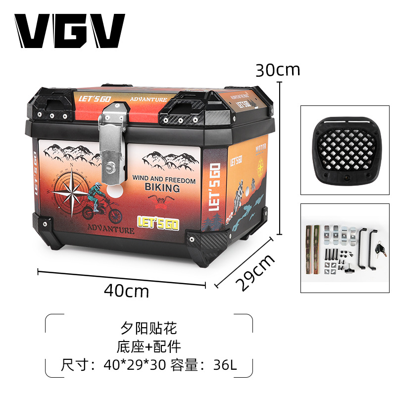 [Spot] maletero de motocicleta maletero coche eléctrico maletero trasero maletero sin aleación de aluminio de gran capacidad universal