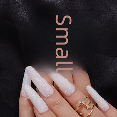 外貿穿戴甲片白色爆閃美甲成品貼片可拆卸假指甲貼片歐美美甲片