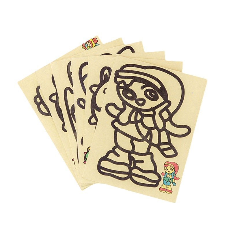 Pintura de arena para niños traje niños y niñas DIY hecho a mano creativo color arena haciendo kindergarten dibujos animados educativos pequeño regalo