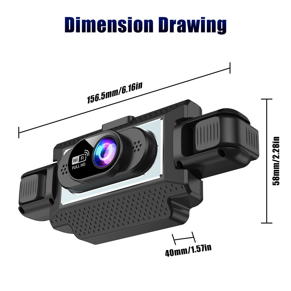Cross-Border Hot-Selling 1080P High-Definition Dash Cam with Four Lenses, Wifi, 3inch Screens for Simultaneous Recording and Display of Reversing Images