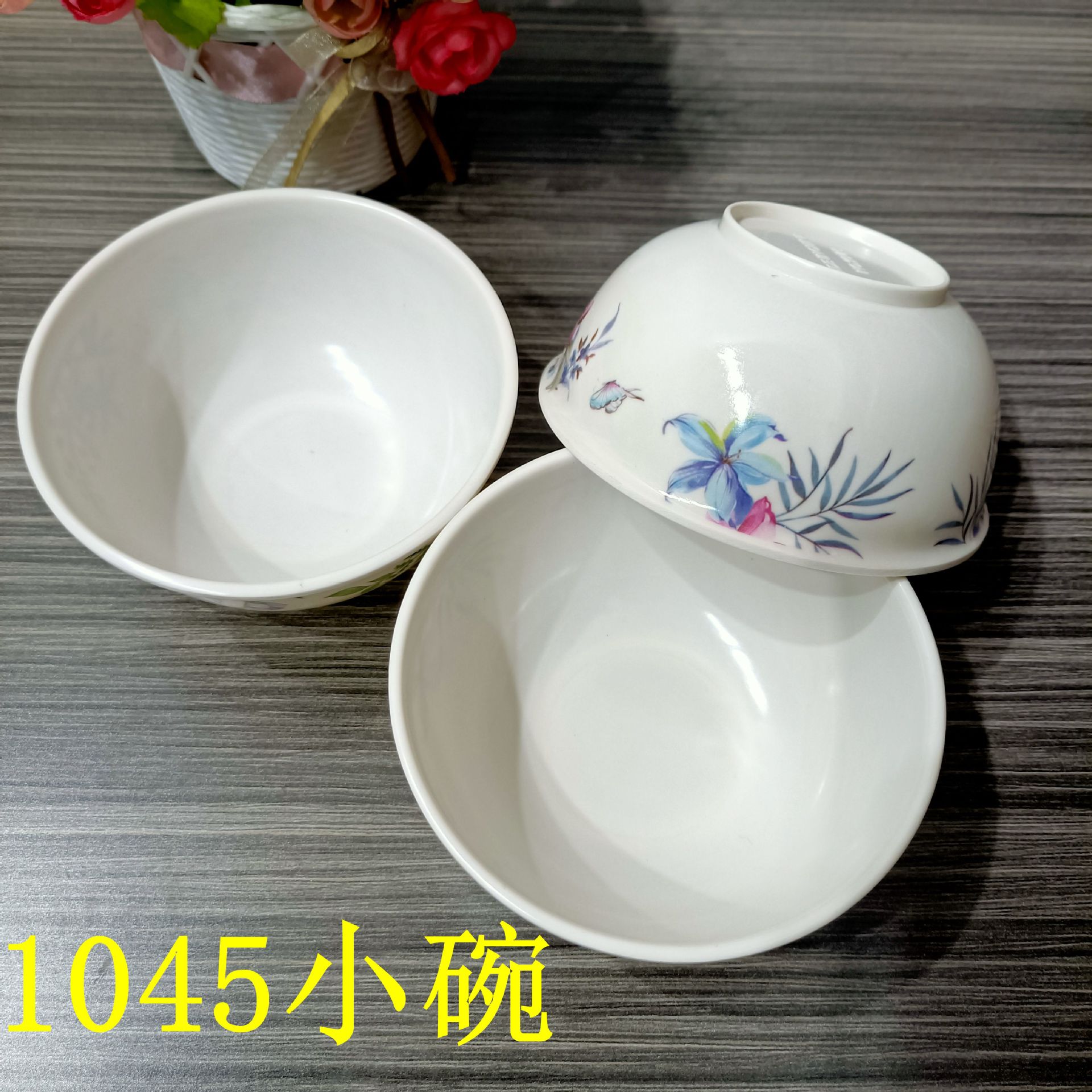 Melamine small bowl white small bowl eat...