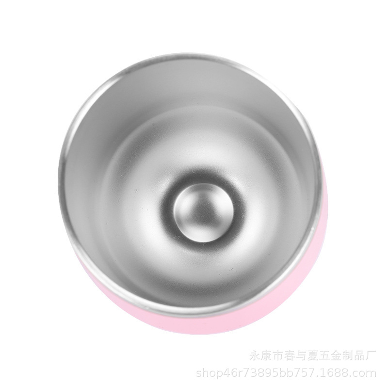 Taza de huevo transfronteriza 12oz 304 de acero inoxidable de doble capa aislada en forma de U copa de vino tinto trago huevo taza grande del vientre